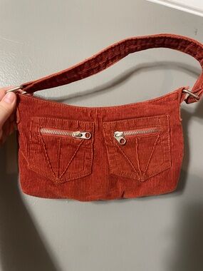 VINTAGE Rust Corduroy Shoulder Bag